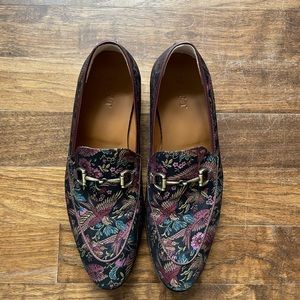 Taft Floral Jacquard Slip-On Loafers - Black, Burgundy, Teal